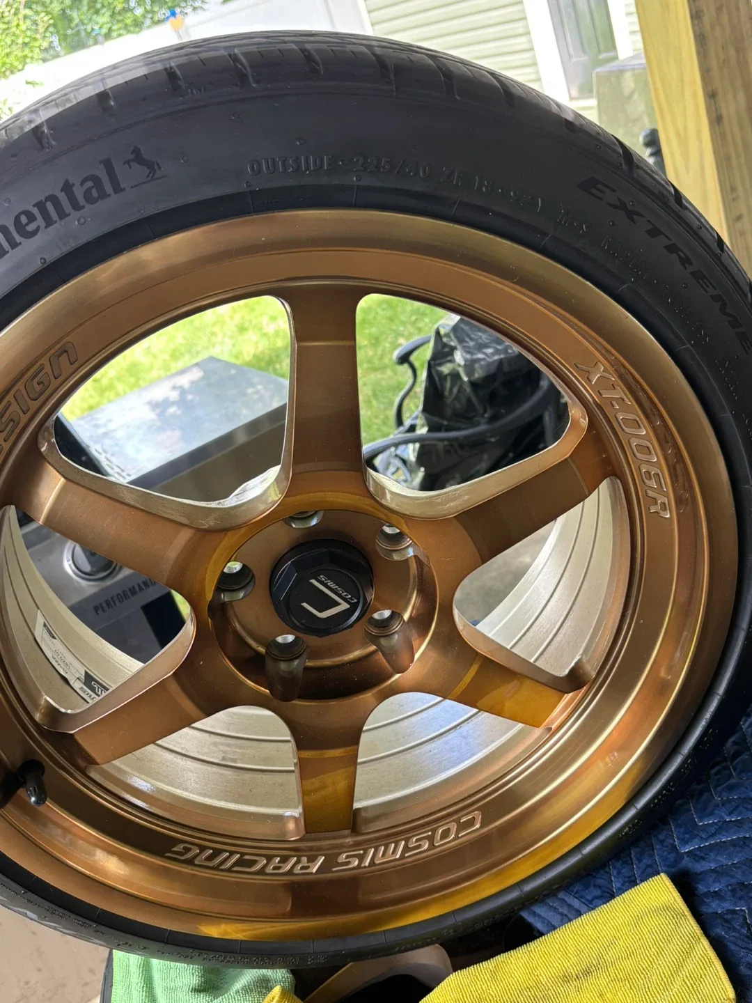 Cosmis Racing XT-005R Bronze Wheels & Continental Tire image indicator(4)