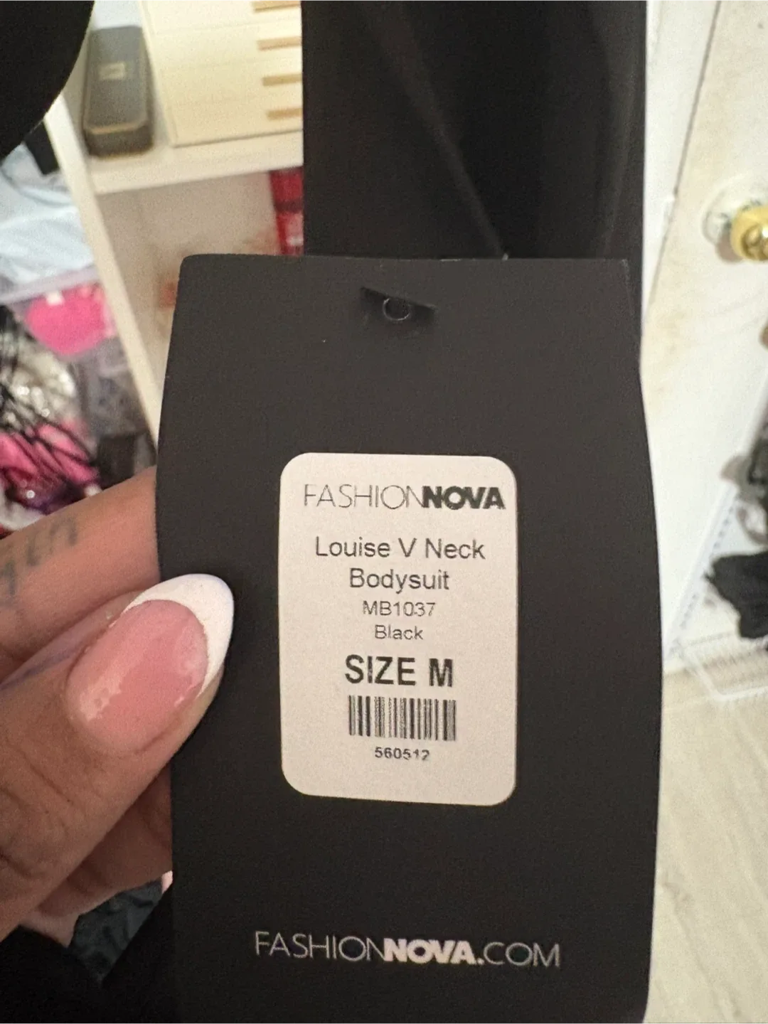 Fashion Nova Louise V Neck Bodysuit - Size M image indicator(4)