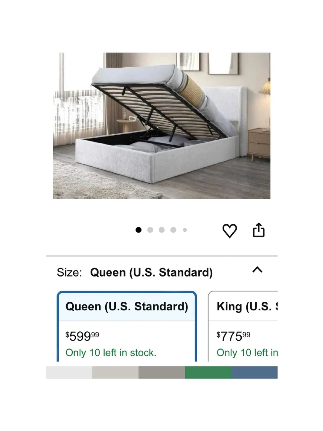 Brand New Wingback Headboard & Hydraulic Lift Storage Bed Frame thumbnail