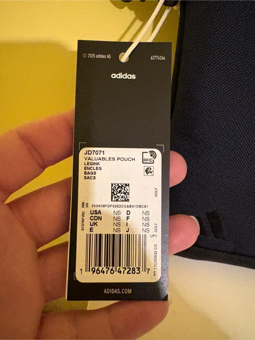 Adidas golf Valuables Pouch - Navy Blue image indicator(3)