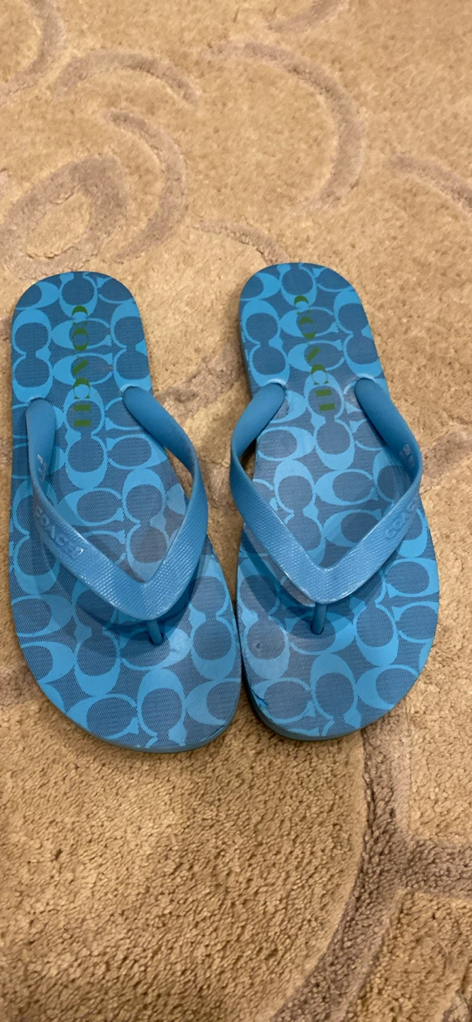 Coach Blue Flip Flops NEW - Size 10 - photo 3