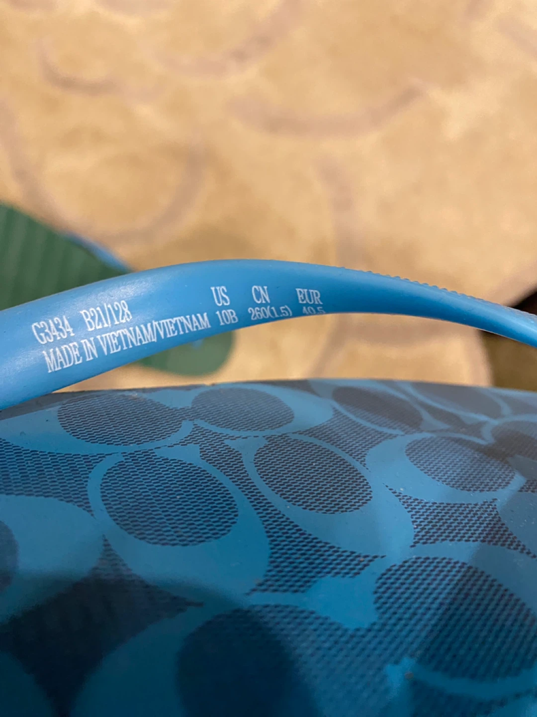 Coach Blue Flip Flops NEW - Size 10 - photo 4