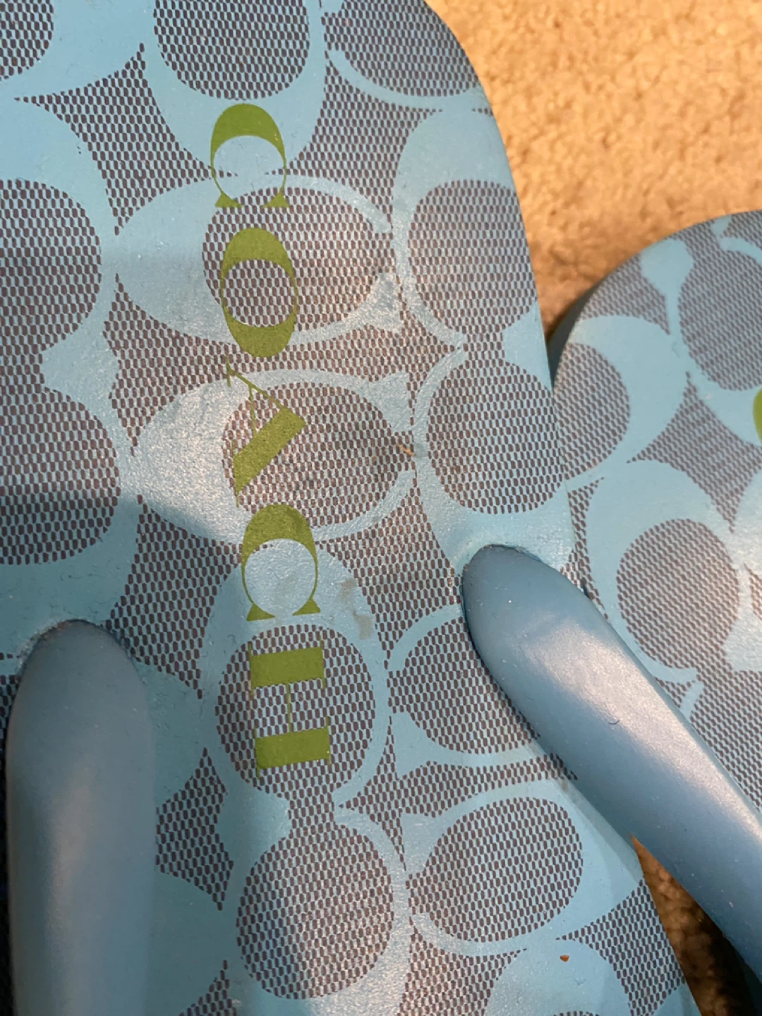Coach Blue Flip Flops NEW - Size 10 - photo 2