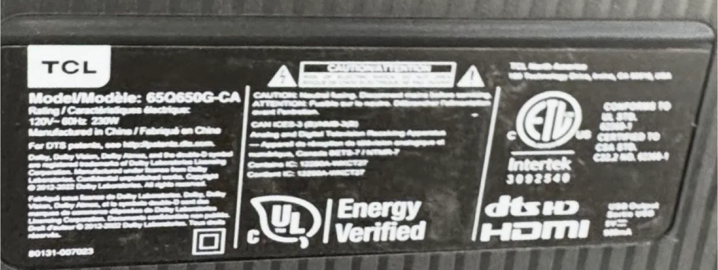 TCL 65Q650G-CA 65" QLED 4K Smart Google TV image indicator(2)