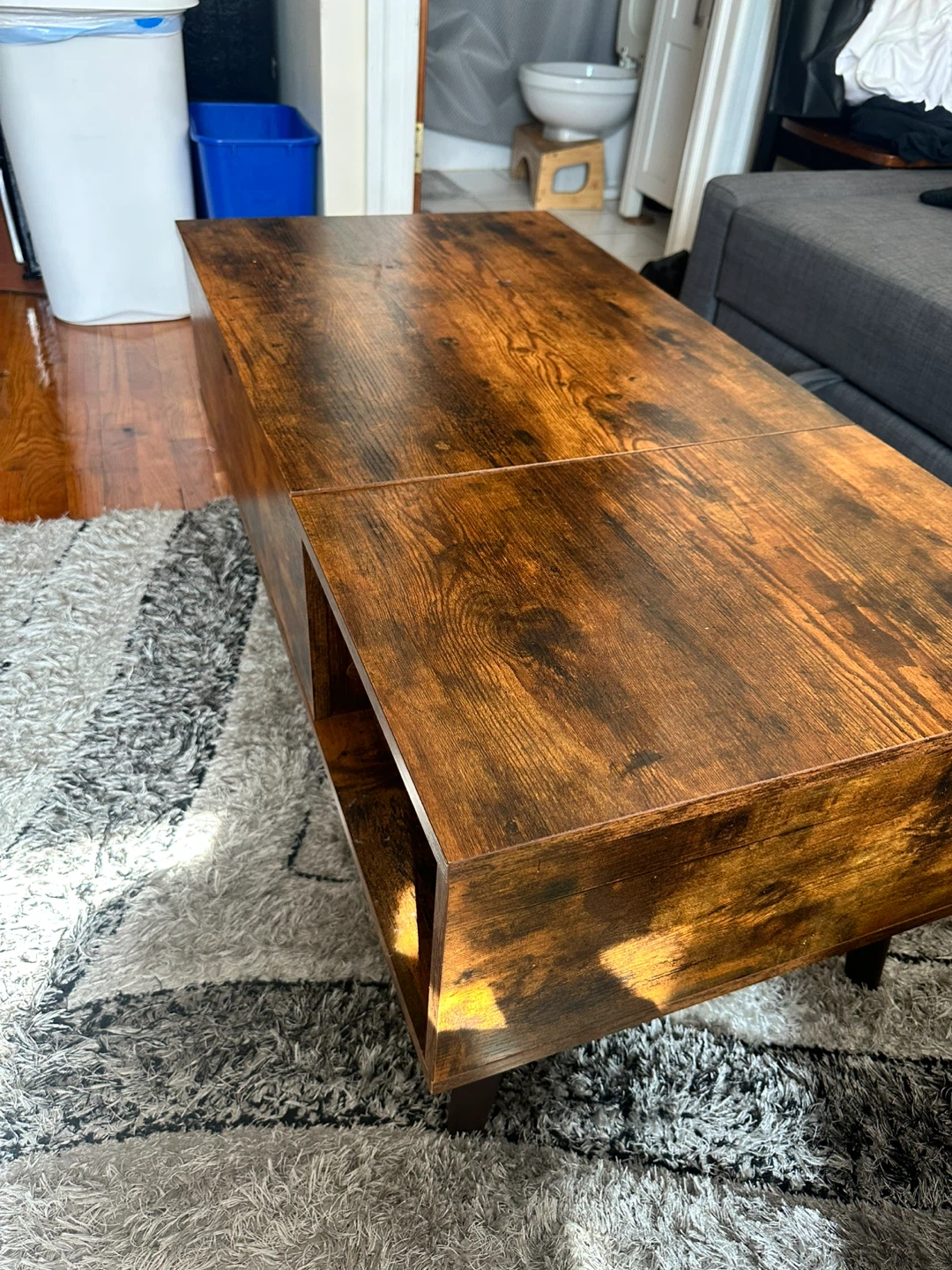 Irfaan Lift Top Extendable Coffee Table - Brown