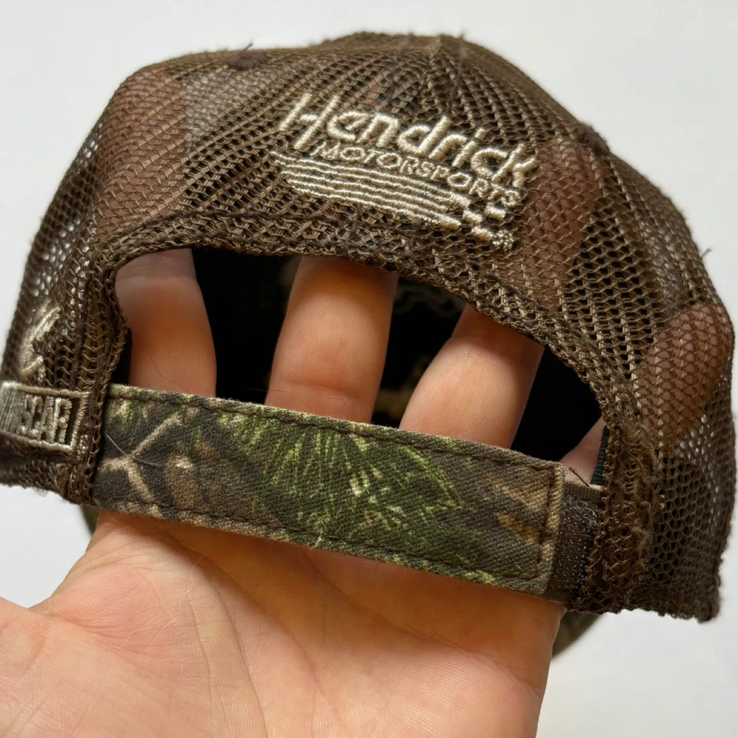 NASCAR Dale Earnhardt Jr Camo Trucker Hat Team Realtree Racing image indicator(7)