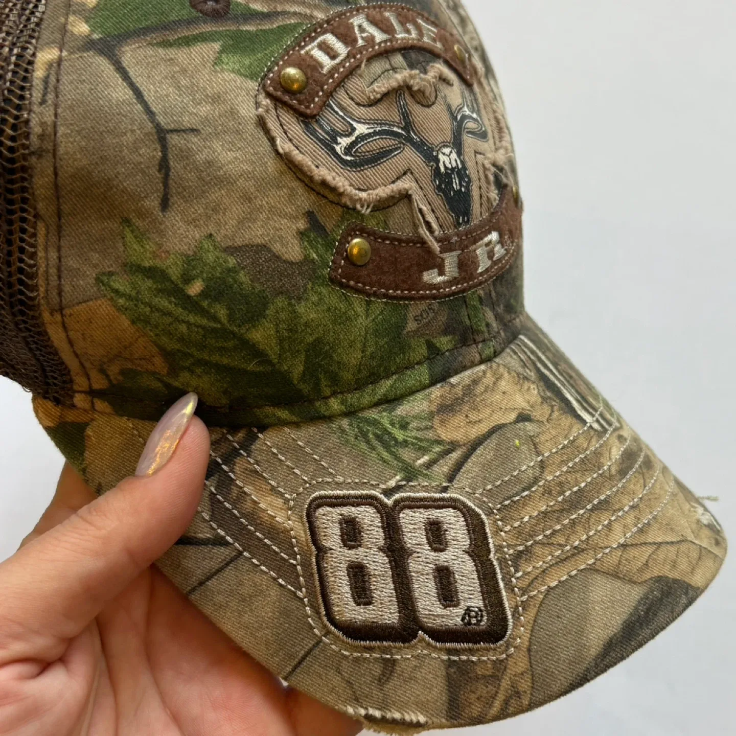 NASCAR Dale Earnhardt Jr Camo Trucker Hat Team Realtree Racing image indicator(4)