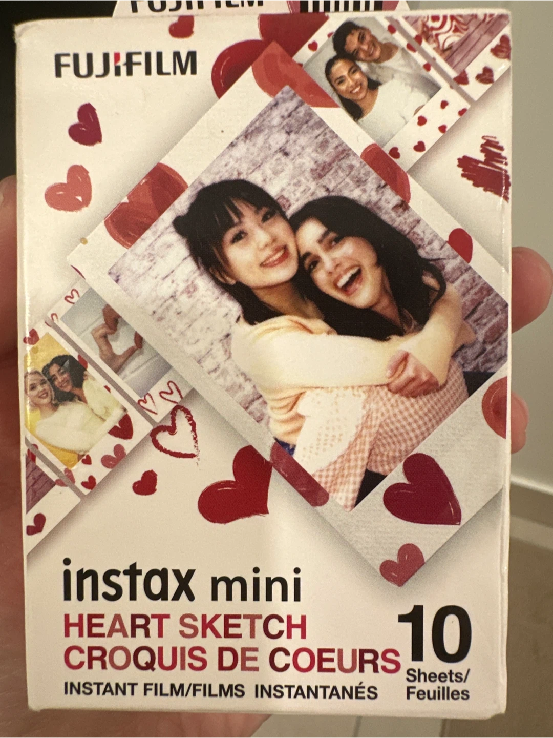 Fujifilm Instax Mini Heart Sketch Instant Film - 10 Sheets