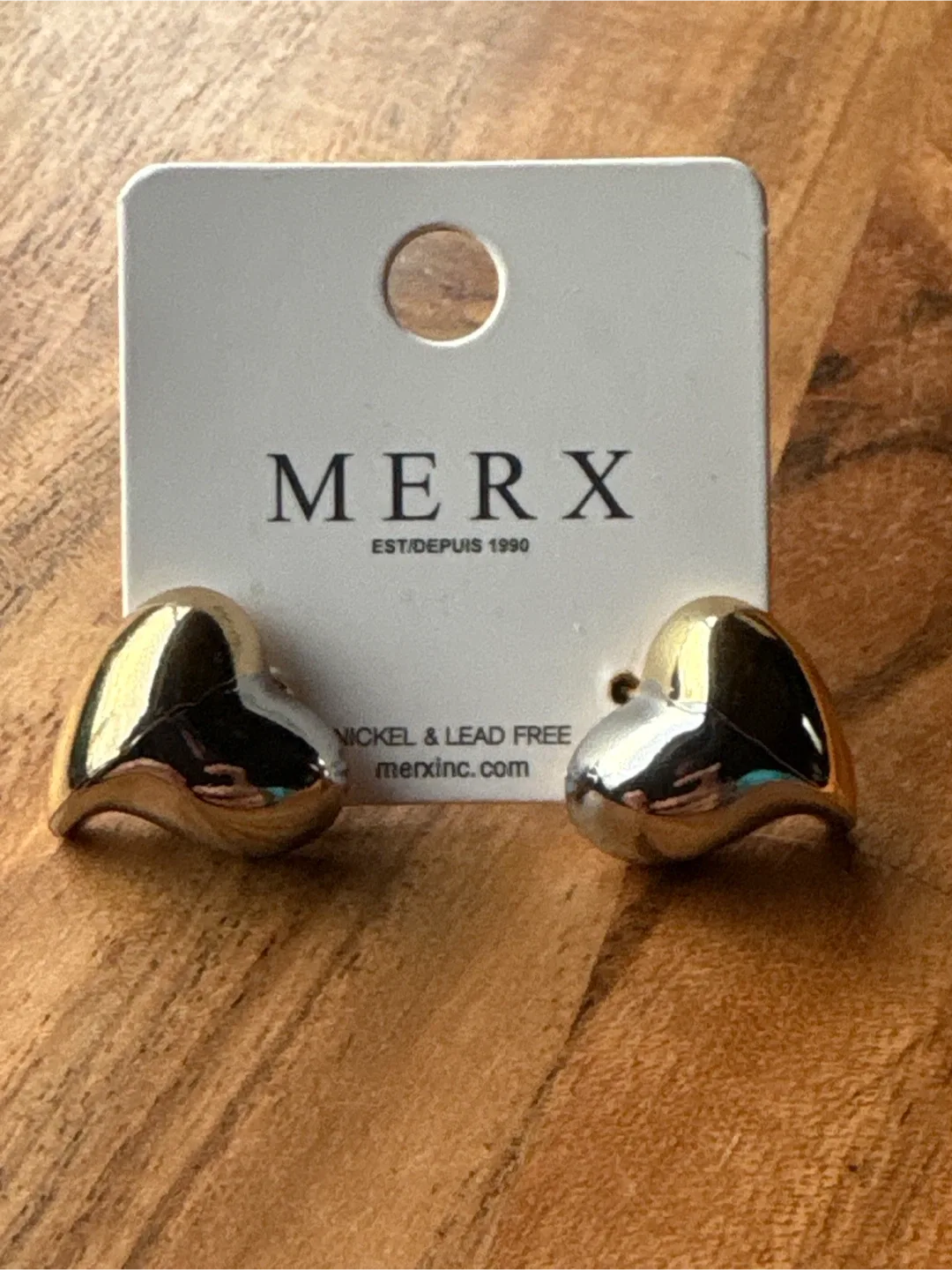 MERX Heart Stud Earrings - Silver & Gold image indicator(2)