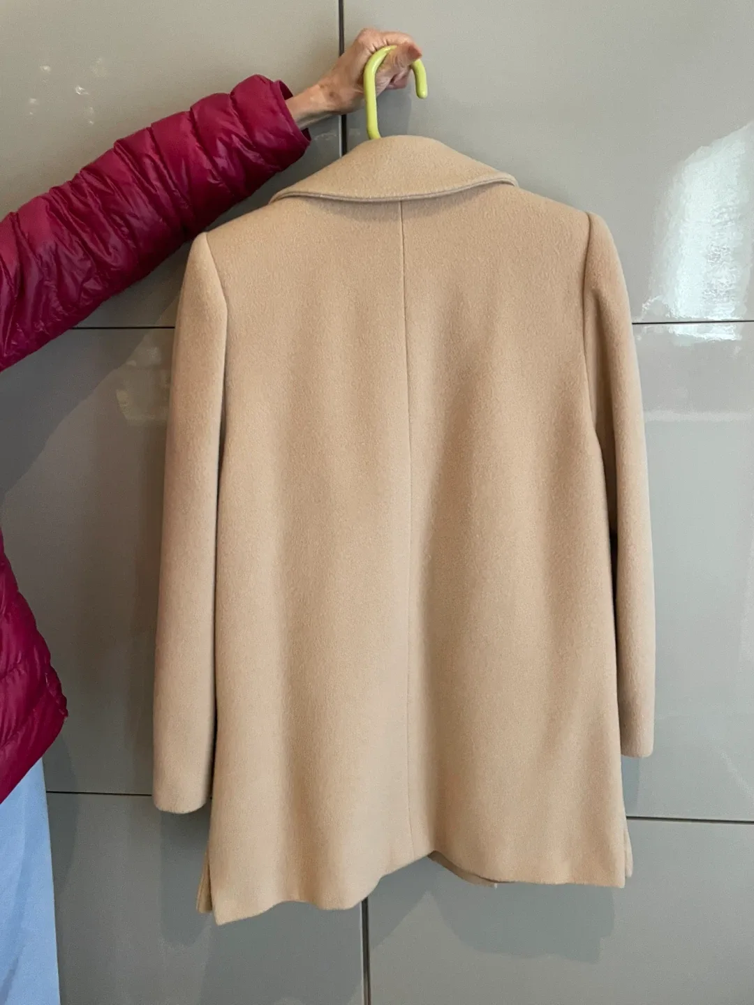 Doncaster Heather Beige Wool Blend Coat - Size Small image indicator(2)