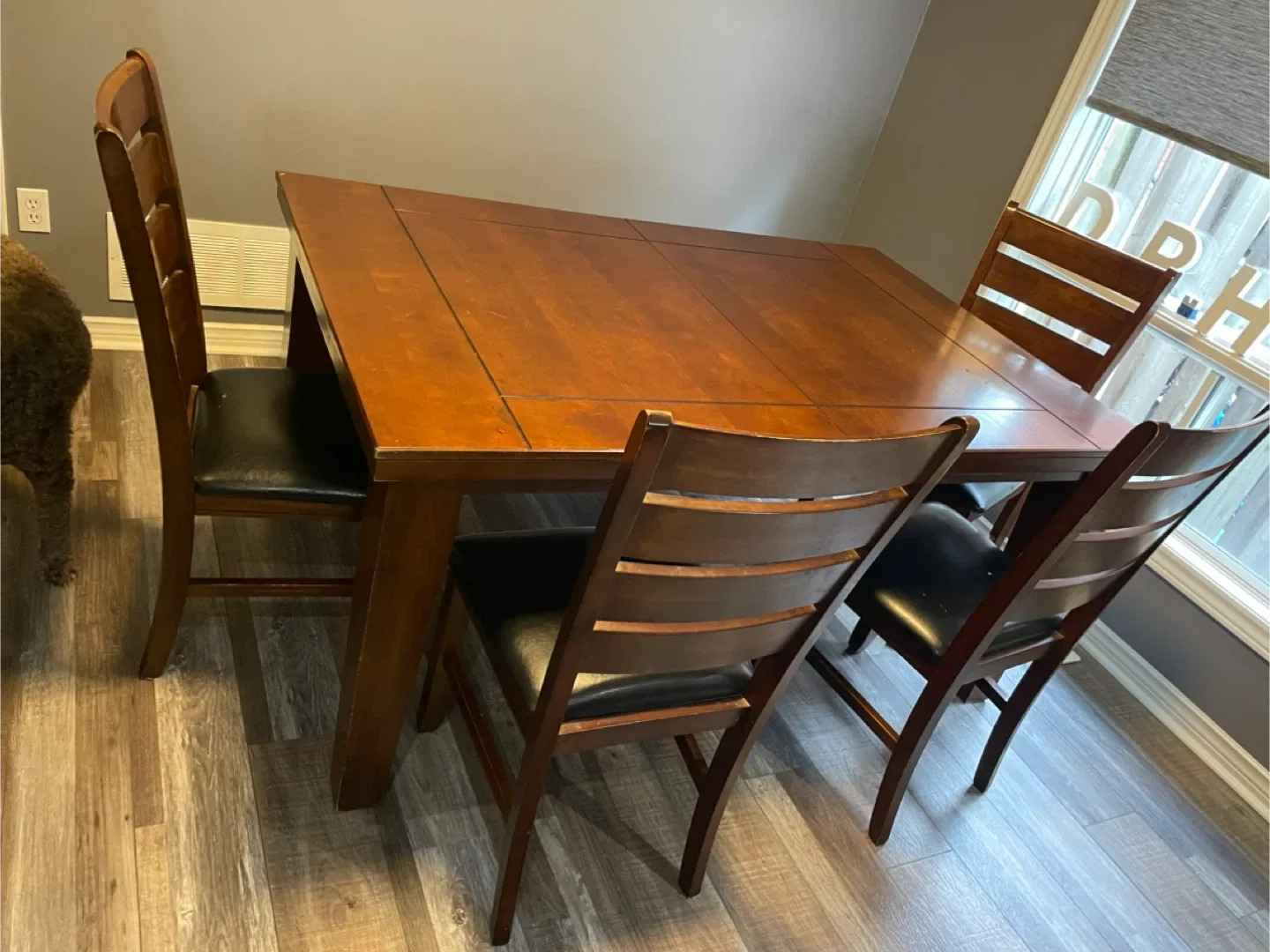 Wooden Dining Room set with Chairs and serving table image indicator(6)