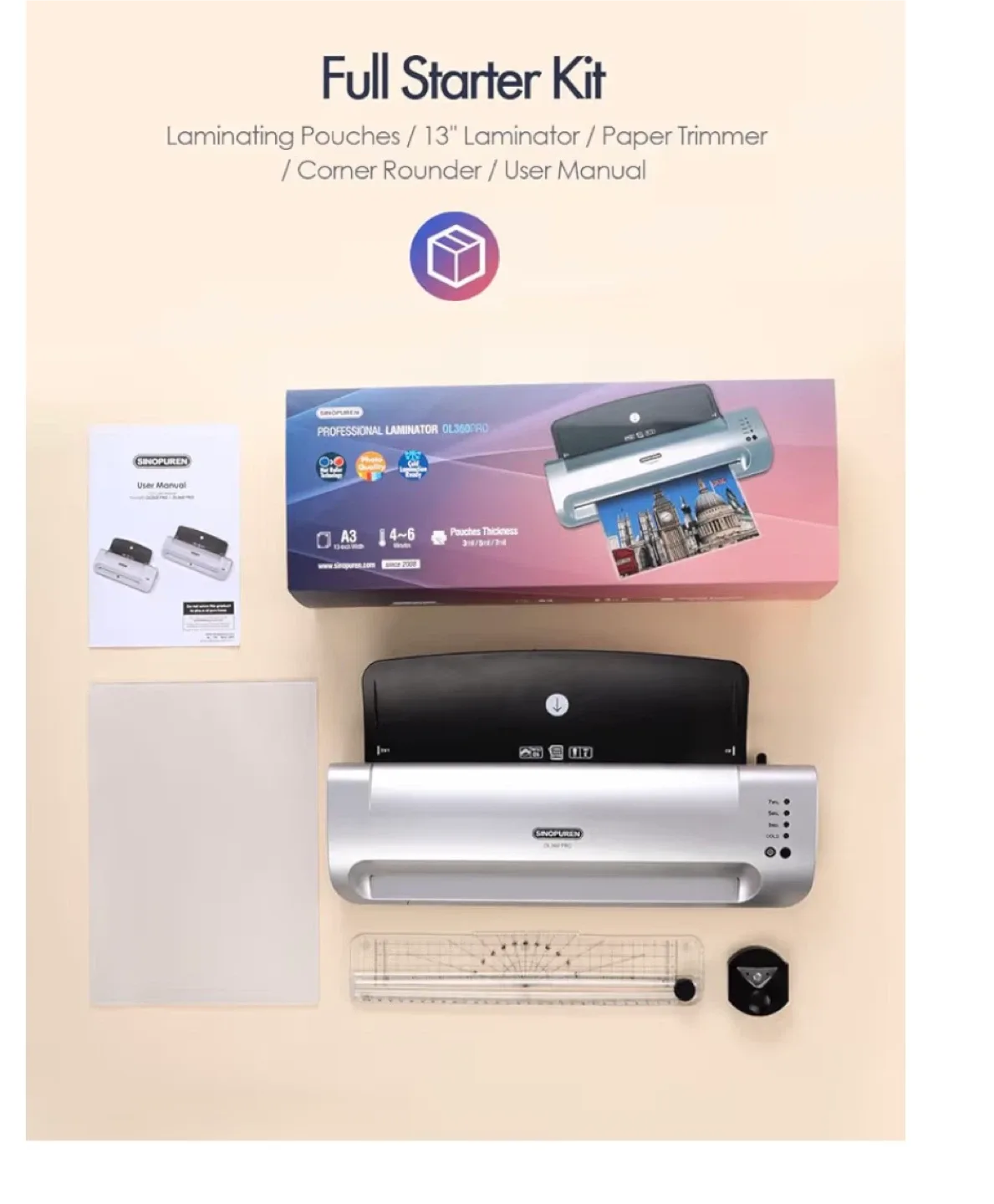 Sinopuren 13-Inch Thermal Laminator image indicator(7)