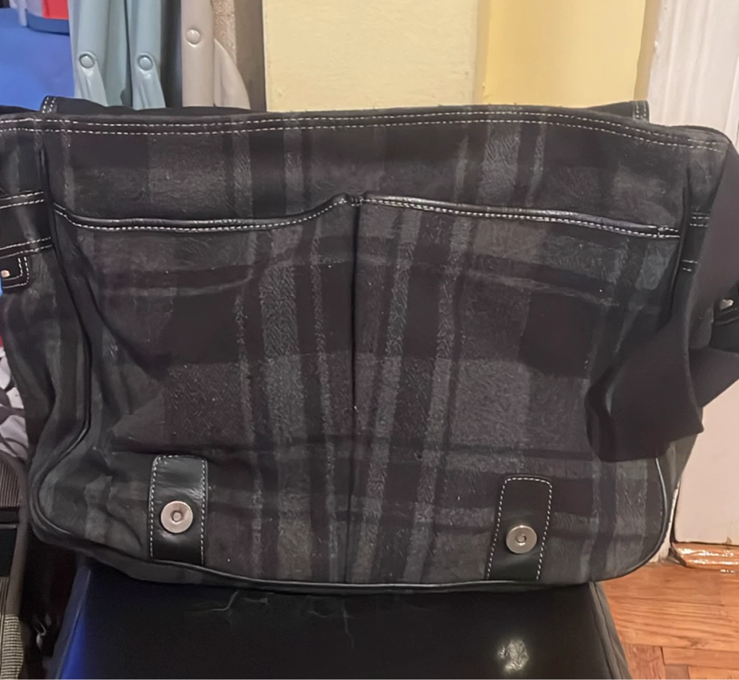 Fossil Plaid Flap Messenger Bag - photo 3