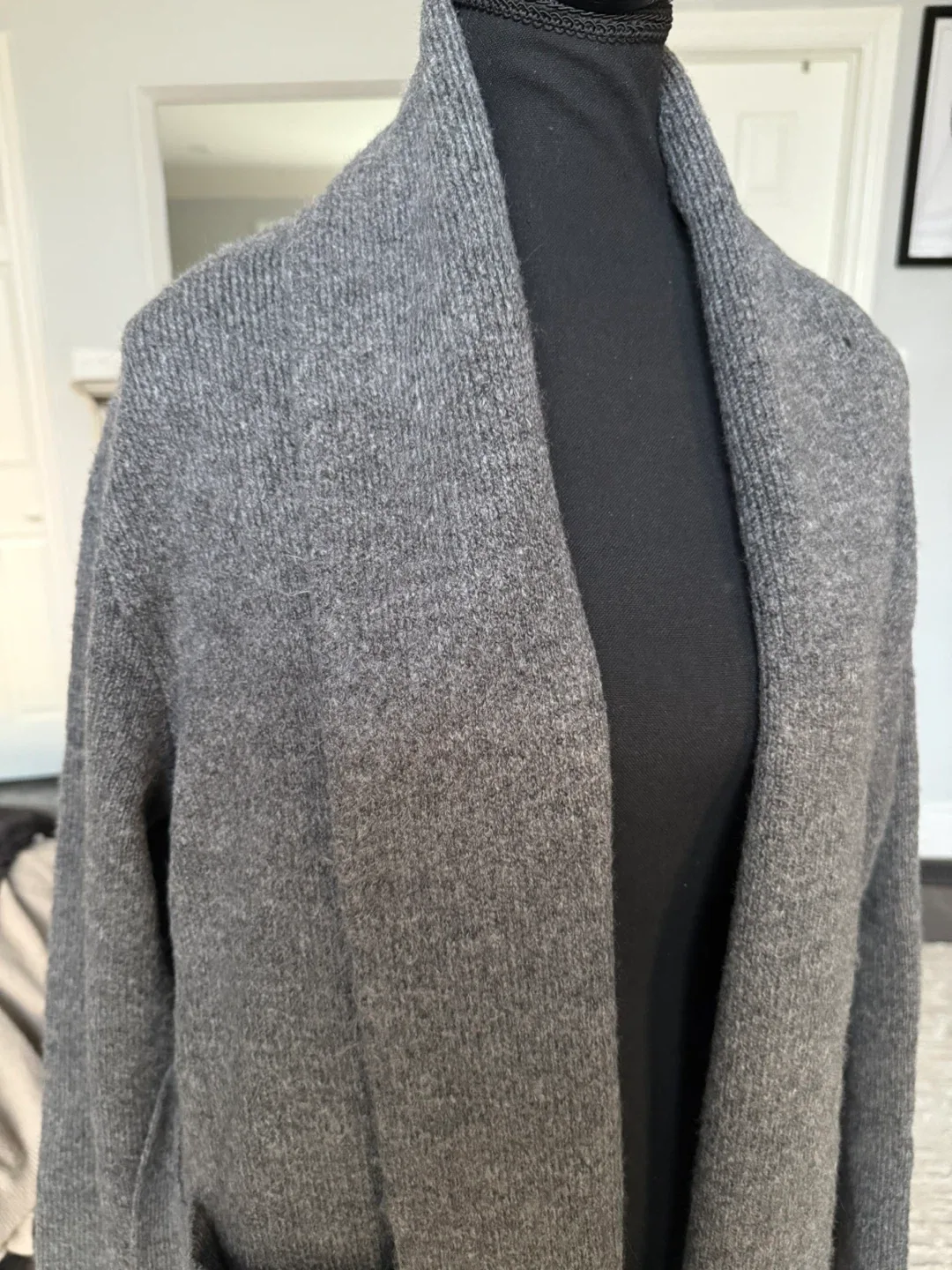 Grey coat cardigan image indicator(3)