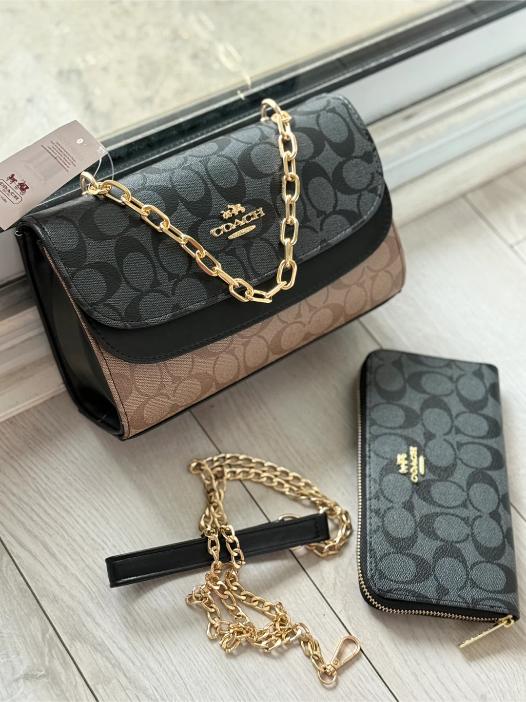 Coach Signature Coated Canvas Handbag & Wallet Set - photo 3