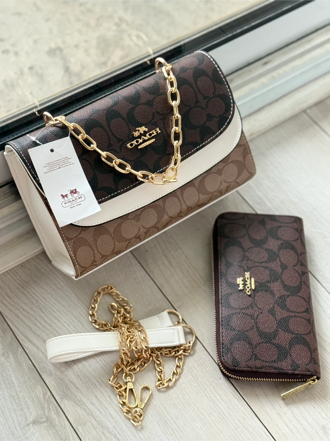 Coach Signature Coated Canvas Handbag & Wallet Set - photo 2
