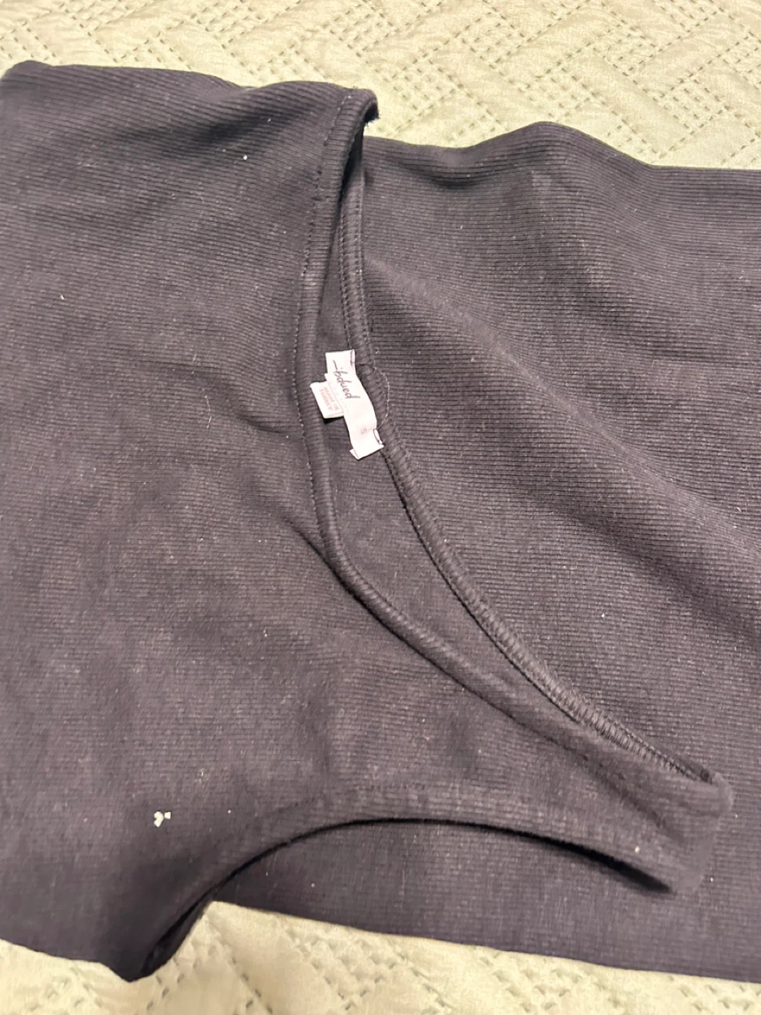 Topshop Black Ribbed Top - Size S - photo 2