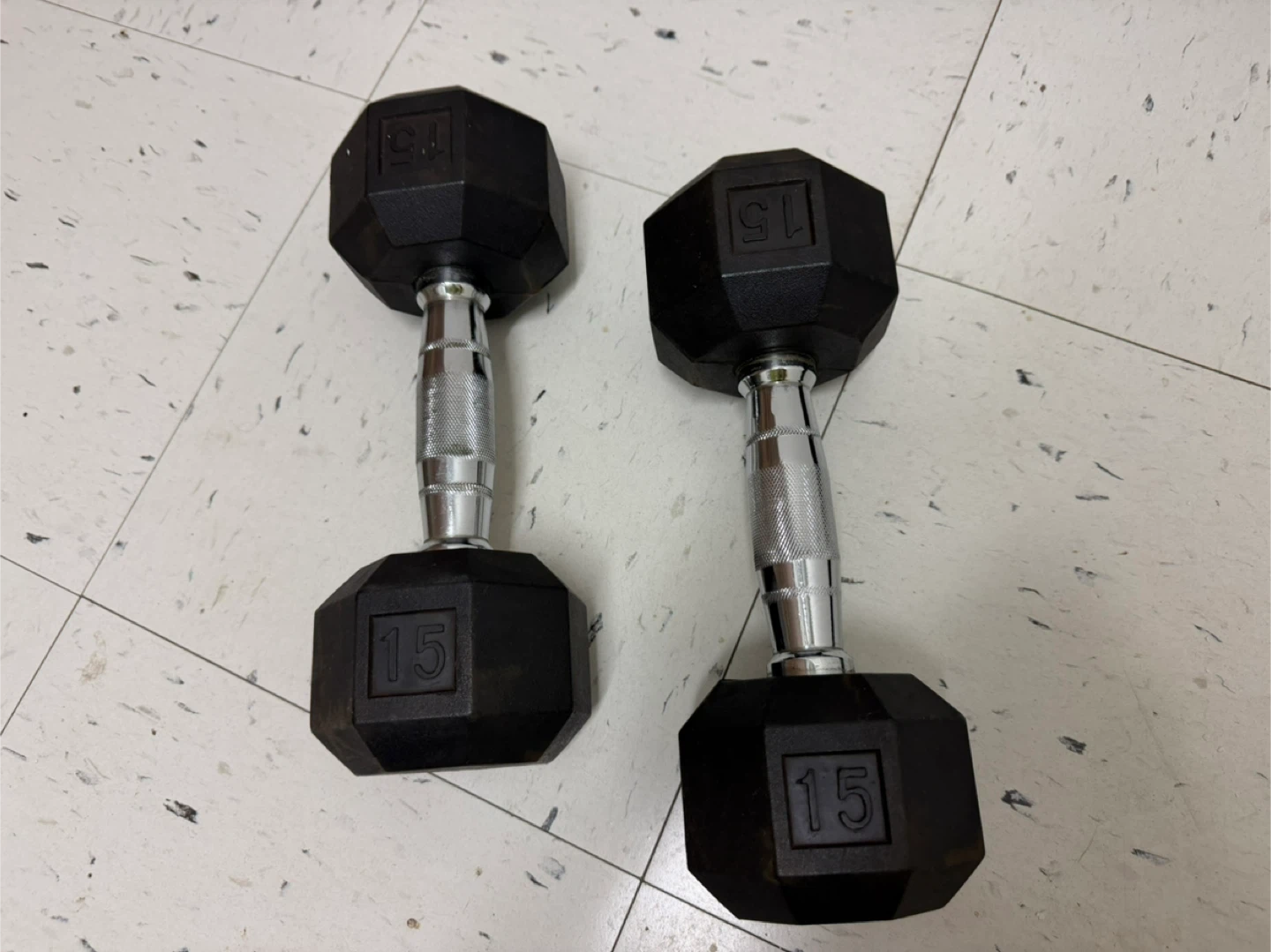 Pair of 15lb Dumbbells