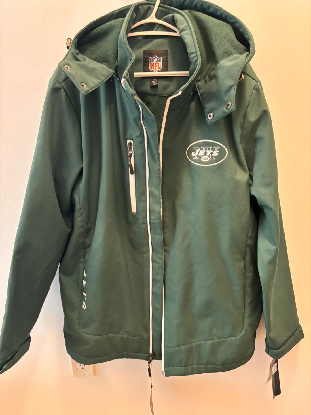 NFL New York Jets Green and Blue Jacket - Size L image indicator(4)