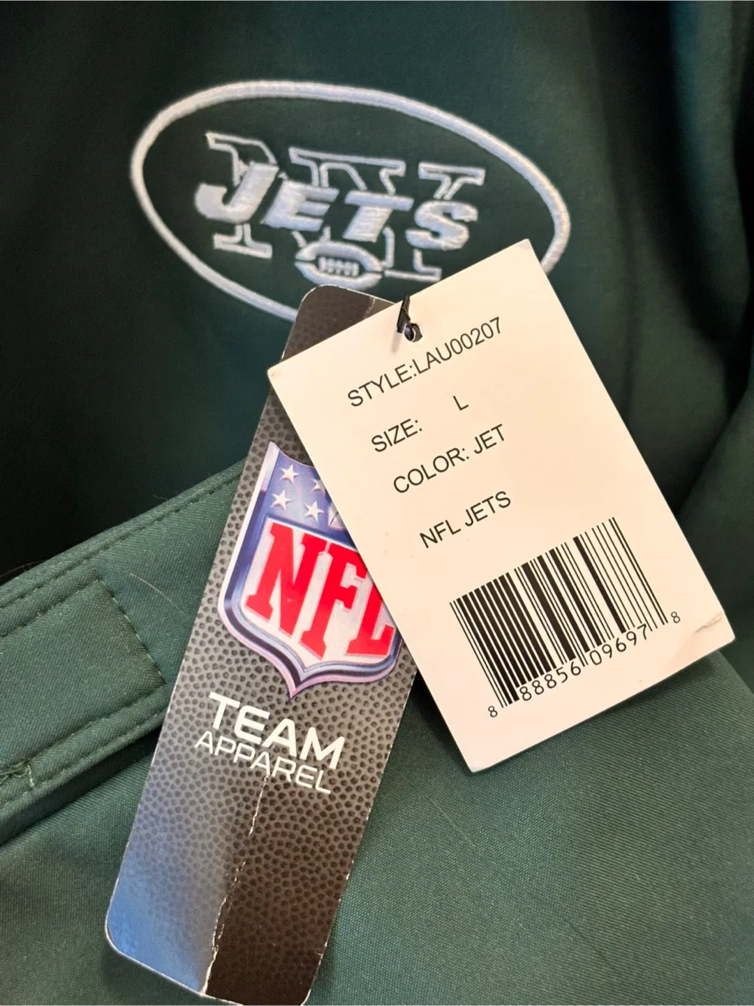 NFL New York Jets Green and Blue Jacket - Size L image indicator(8)