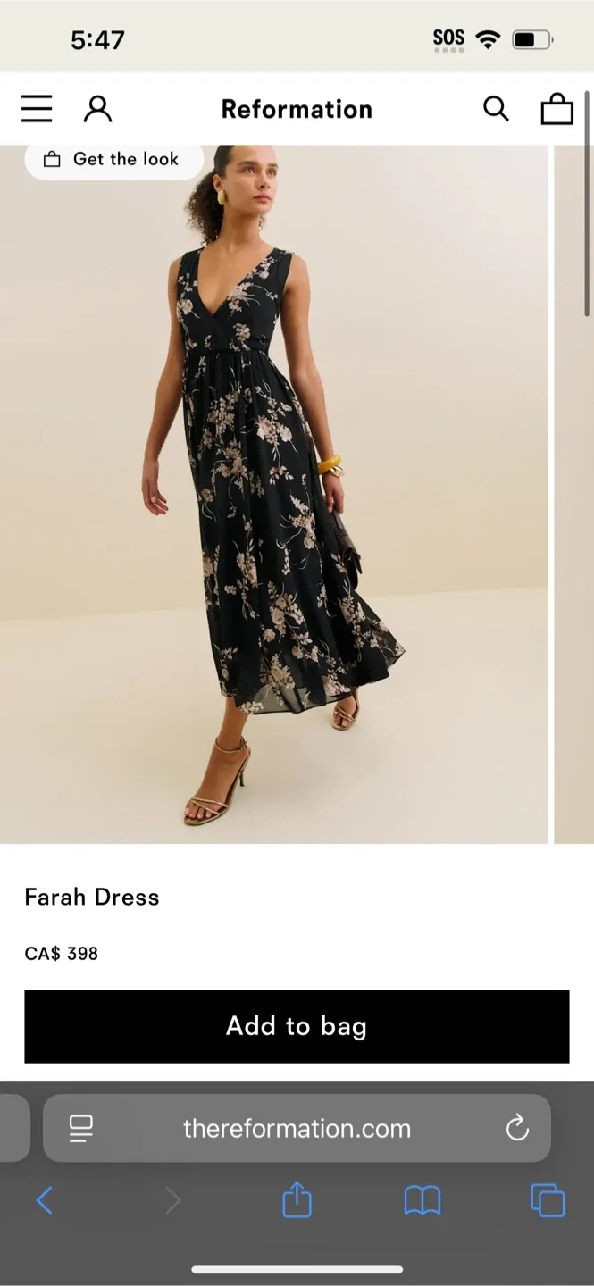 BNWT Reformation Farah Dress 2 (fits large) image indicator(6)