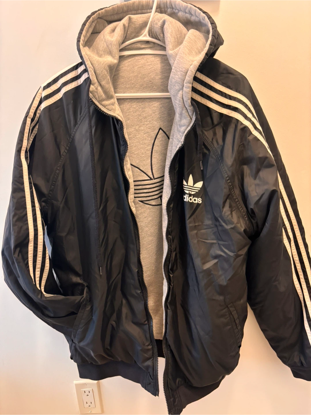 Adidas Black Hooded Jacket