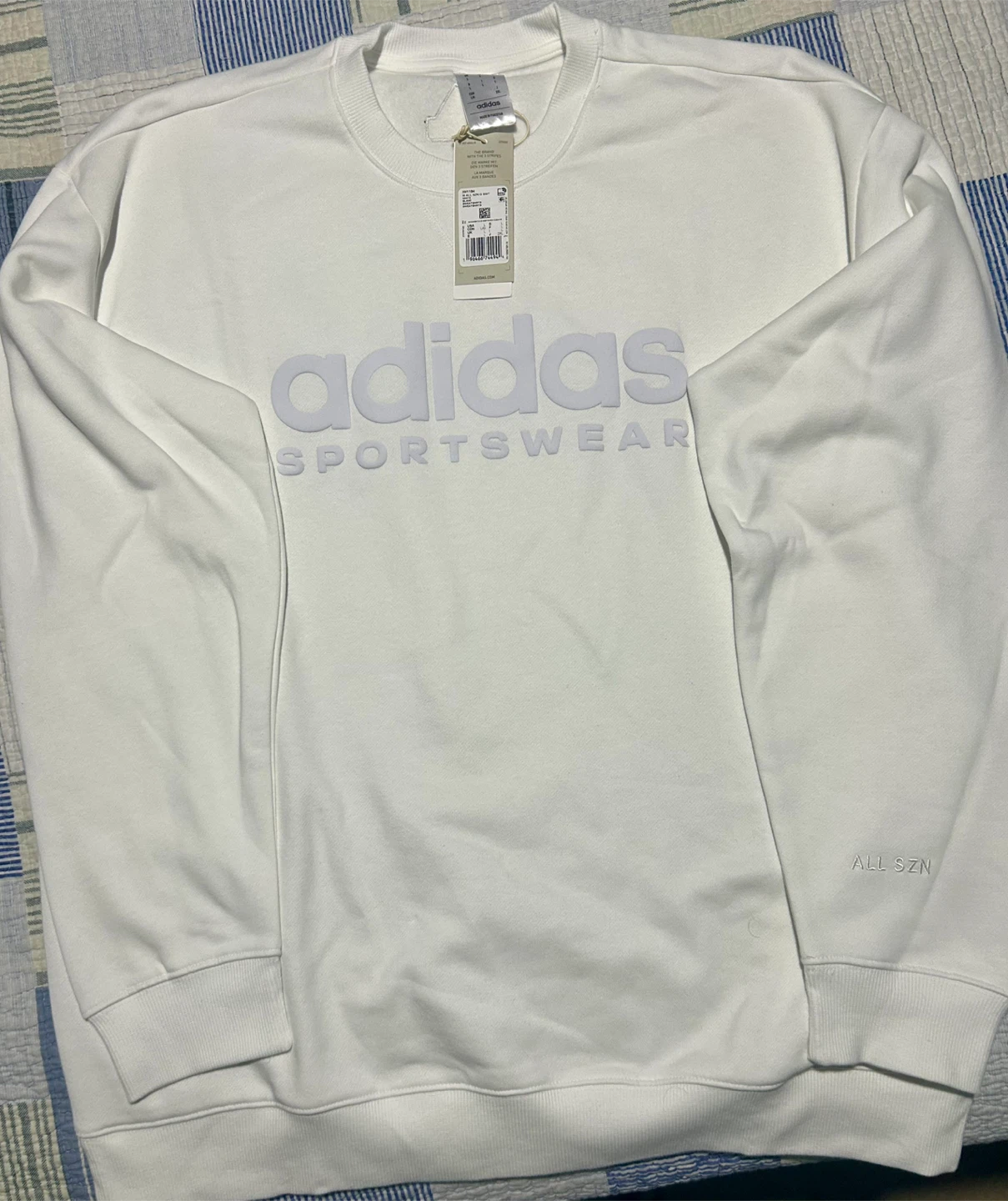 New Adidas ALL SZN G Sweatshirt - White - Men Size L