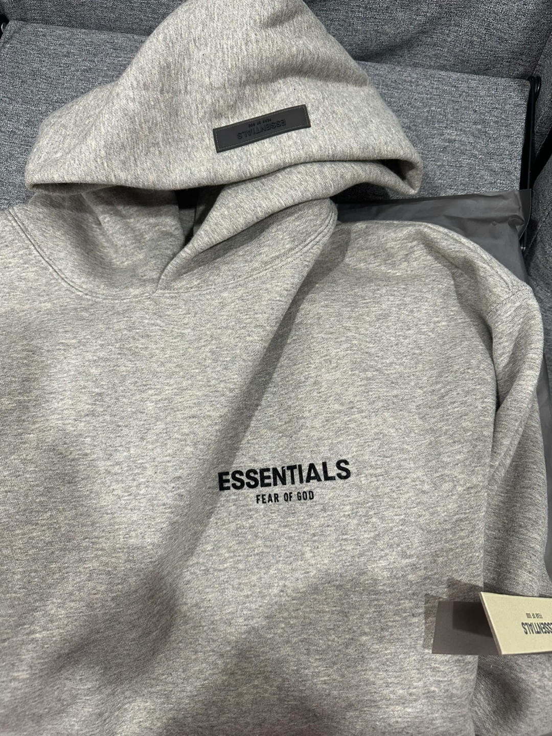 Essentials Fear of God Grey Hoodie large