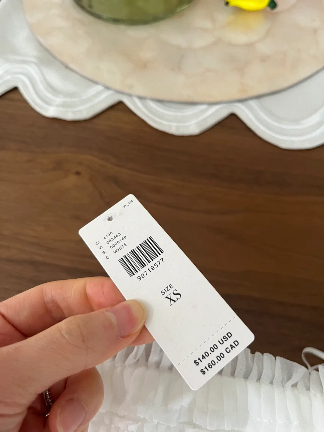 BNWT Anthropologie Strapless Textured Fitted Mini Dress XS image indicator(7)