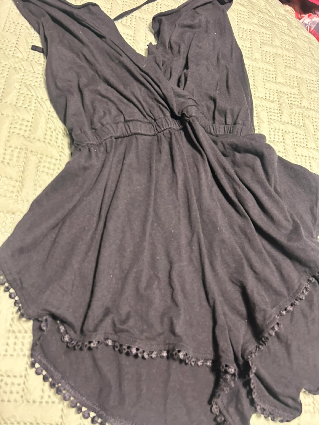 Topshop Black Romper Size 36-38 - photo 3