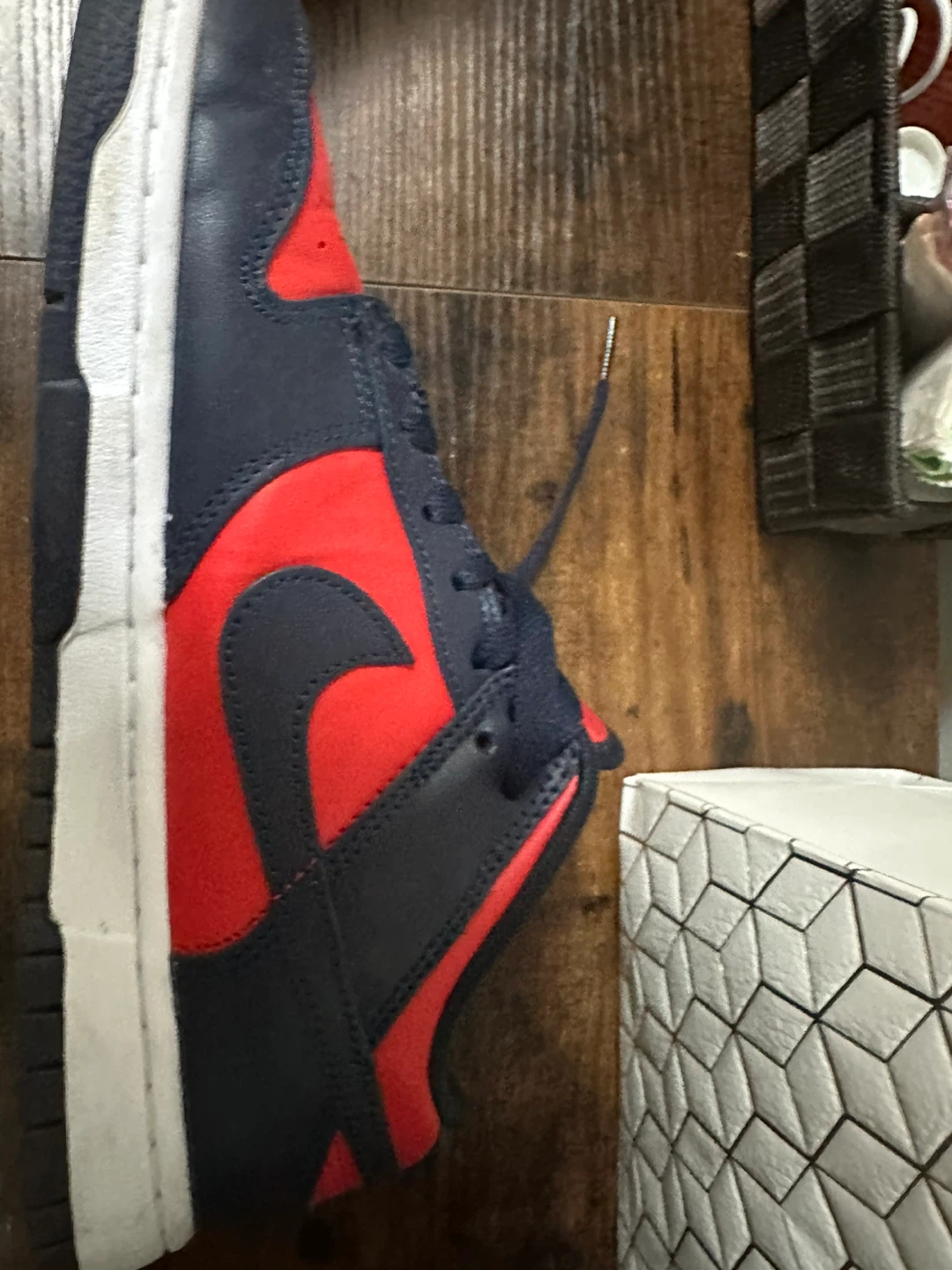 Nike Dunk Low Retro Red/Navy - photo 3