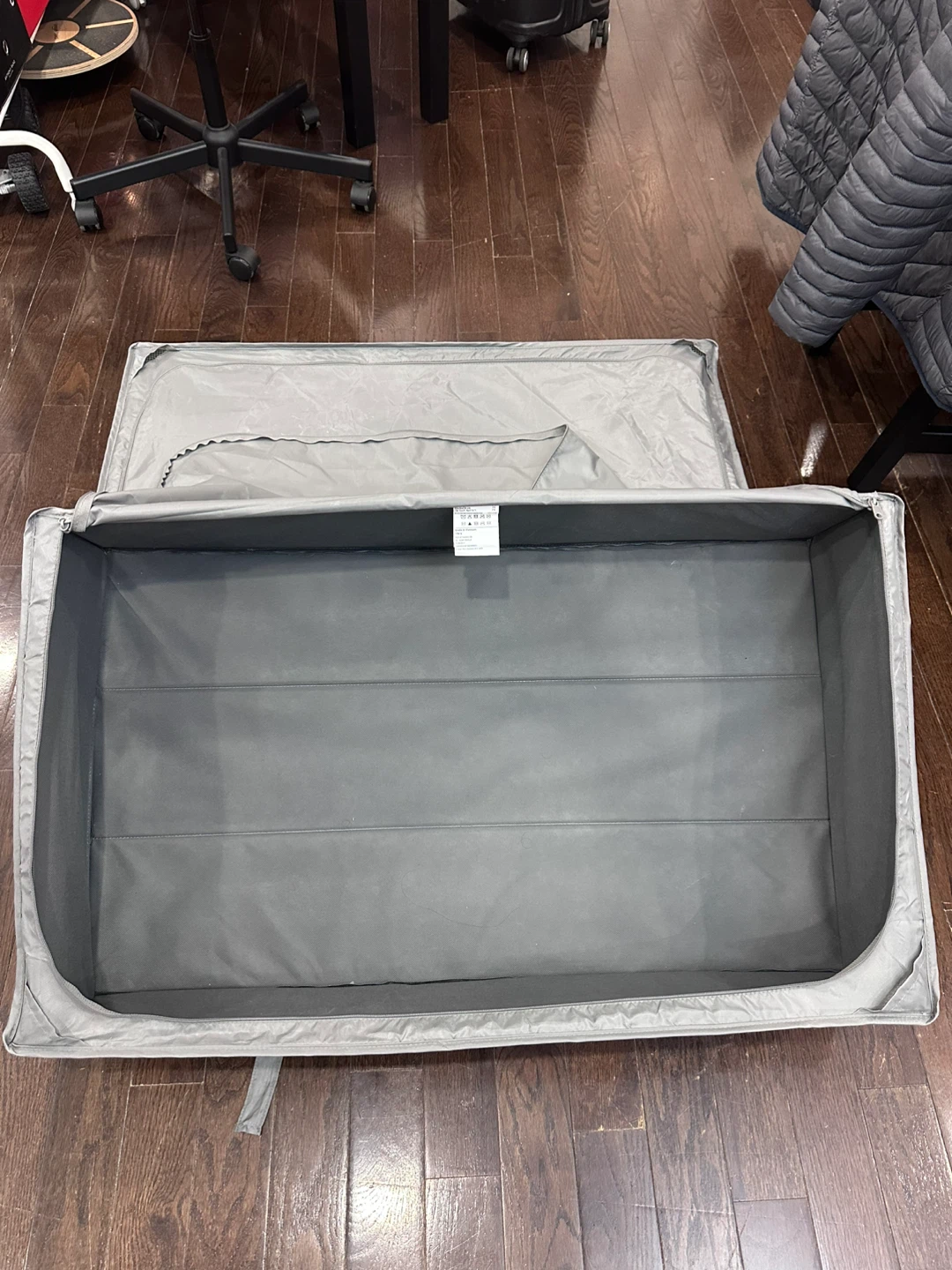 Assorted IKEA organizers and shoe hanger