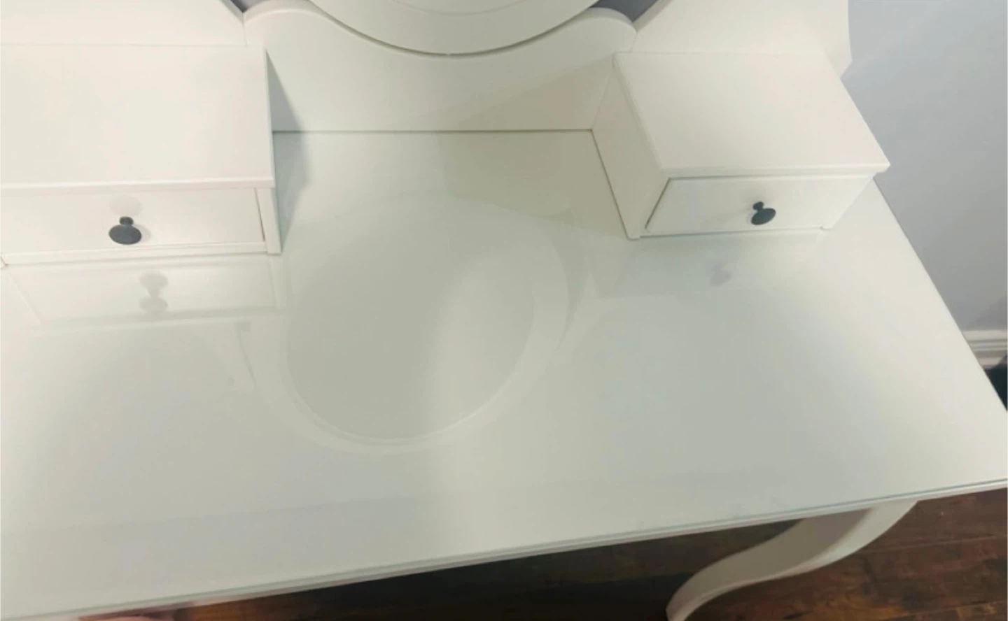 Dressing table with mirror, white, 100x50 cm (39 3/8x19 5/8 ") - photo 3