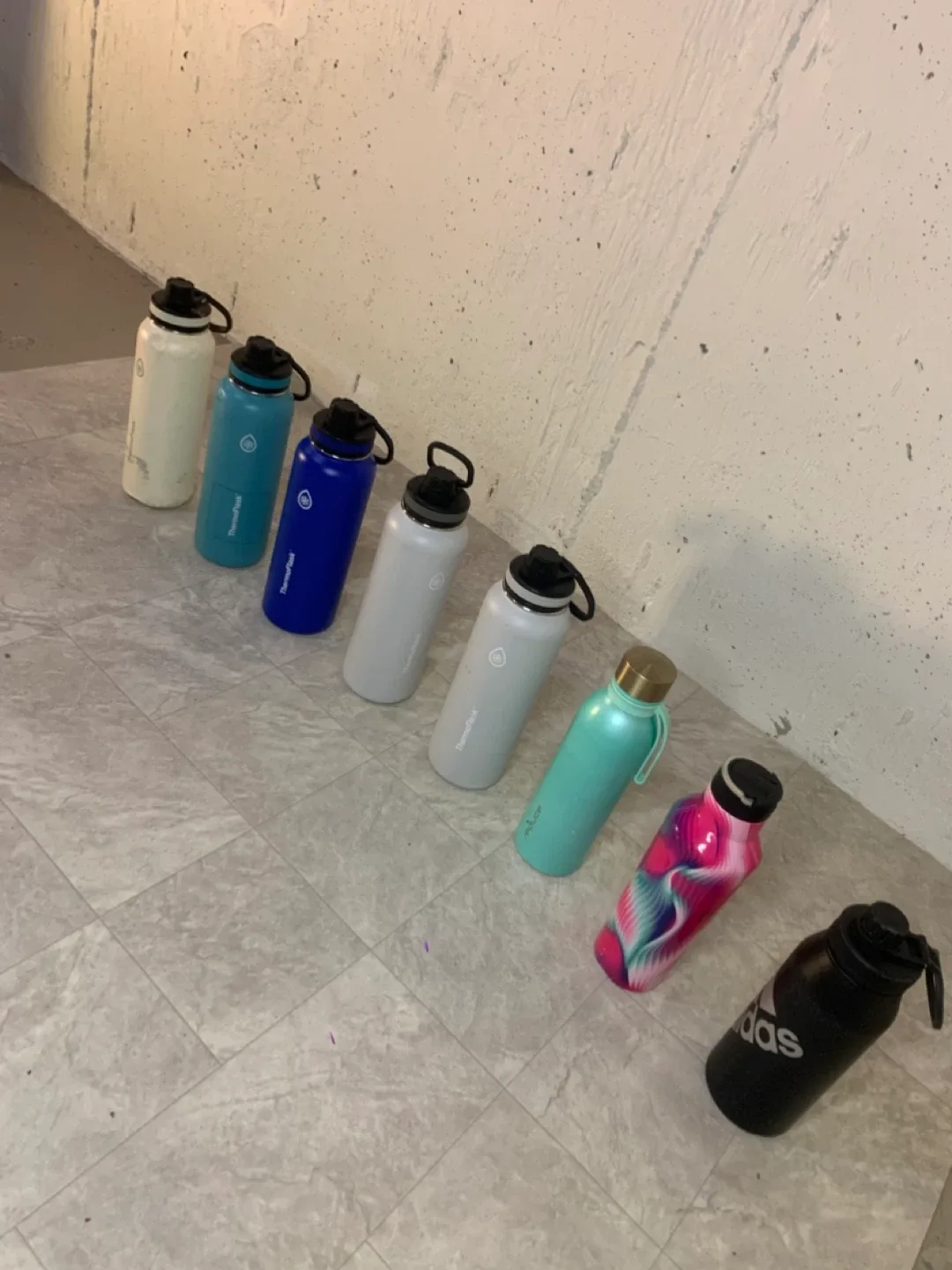 Variety of Stainless Steel Water bottles including ThermoFlask