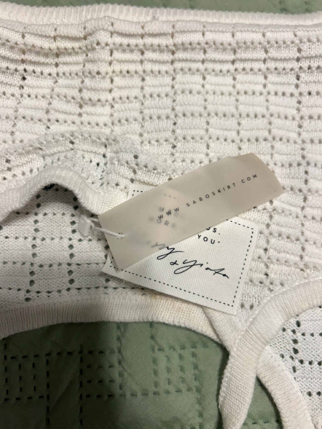 Sabo Skirt White Knit Crop Top - photo 4