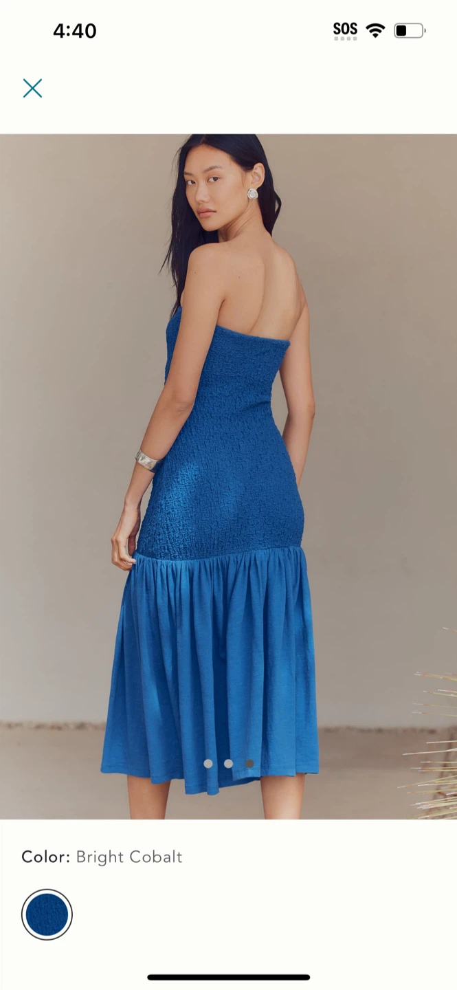 BNWT Anthropologie Celandine Strapless Popcorn Midi Dress XS - photo 3