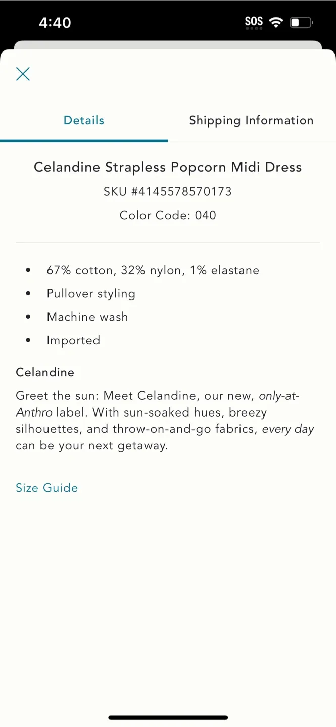 BNWT Anthropologie Celandine Strapless Popcorn Midi Dress XS image indicator(4)