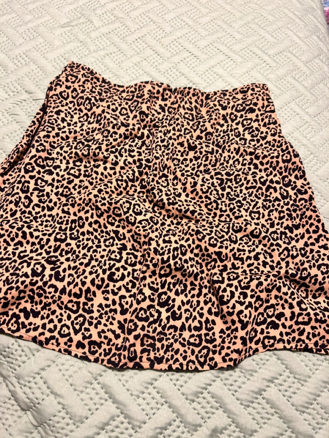 Reformation Skirt, Leopard Print, Size M
