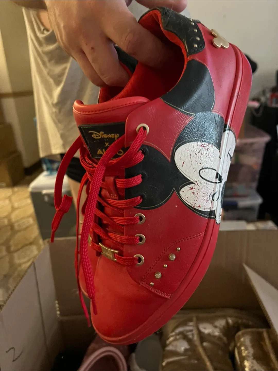 Disney x Aldo Red Mickey Mouse Sneakers image indicator(2)