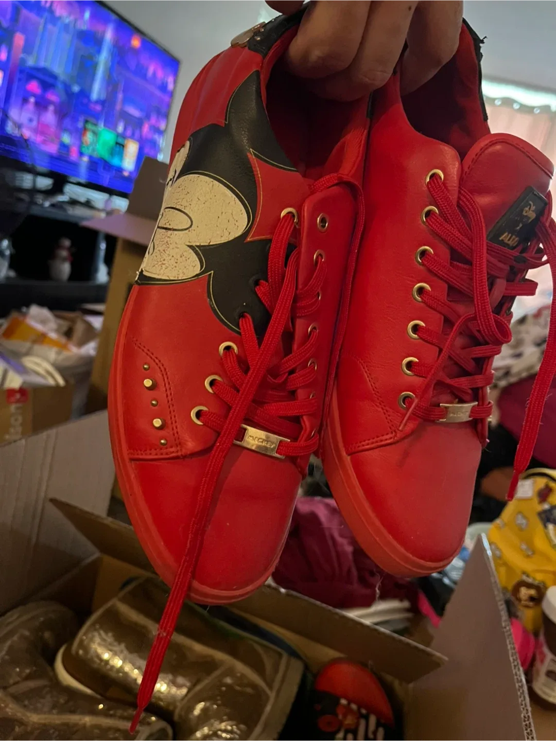 Disney x Aldo Red Mickey Mouse Sneakers image indicator(3)