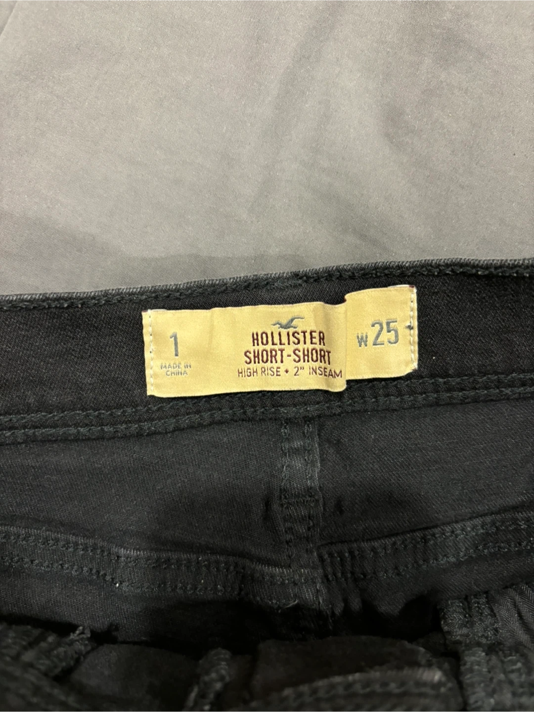 Hollister Black Denim Short-Shorts - Size 25 - photo 3