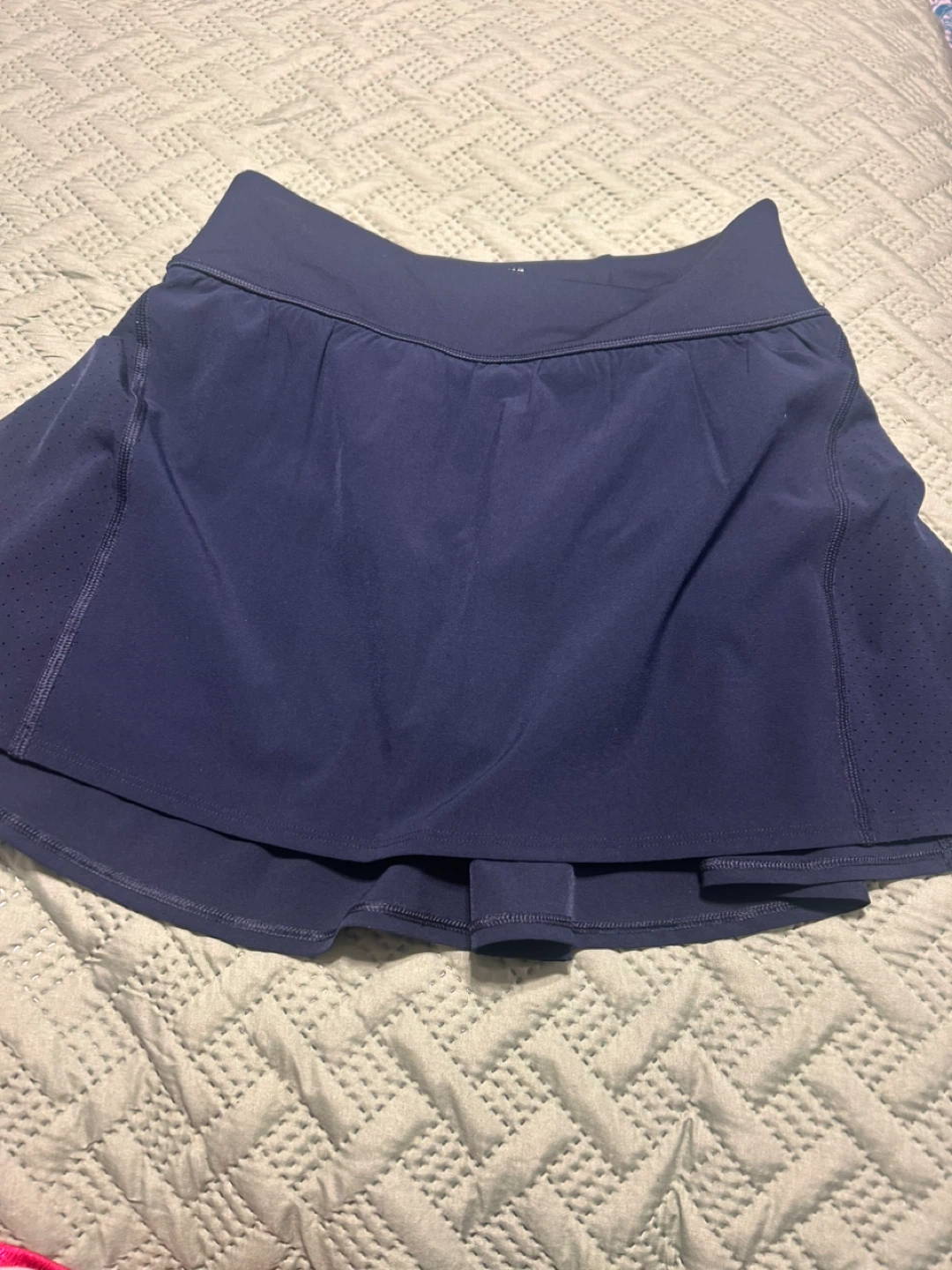 Spanx Pleated Tennis Skirt - Size S/P - Navy Blue