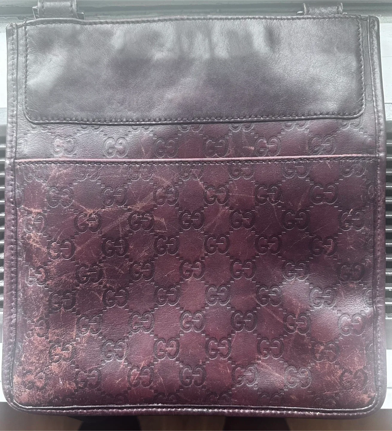 Gucci Embossed Leather Messenger Bag image indicator(5)