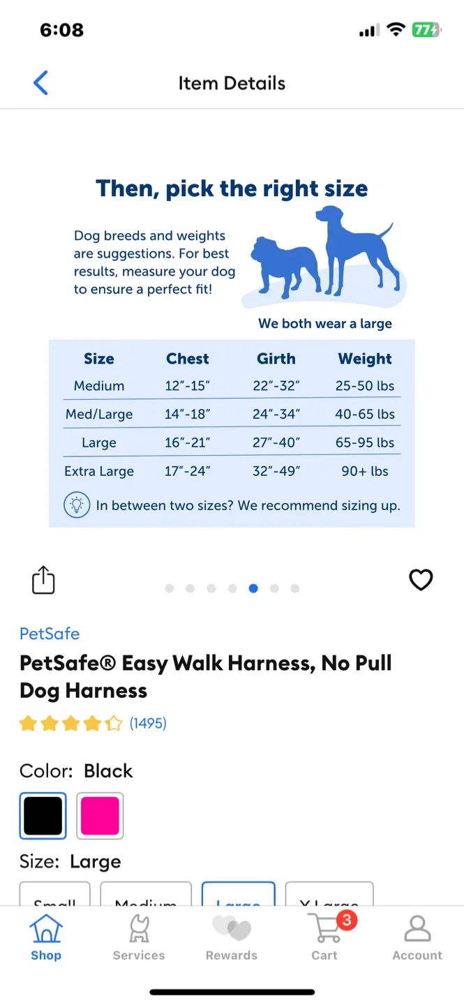 Large Dog Easy Walk Harness image indicator(3)