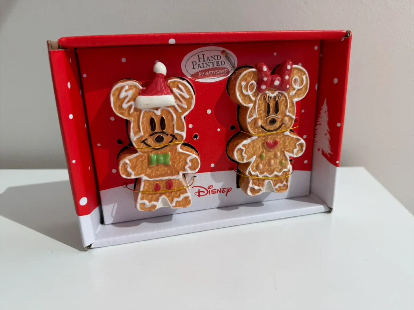 Disney Mickey & Minnie Gingerbread Salt & Pepper Shakers - New