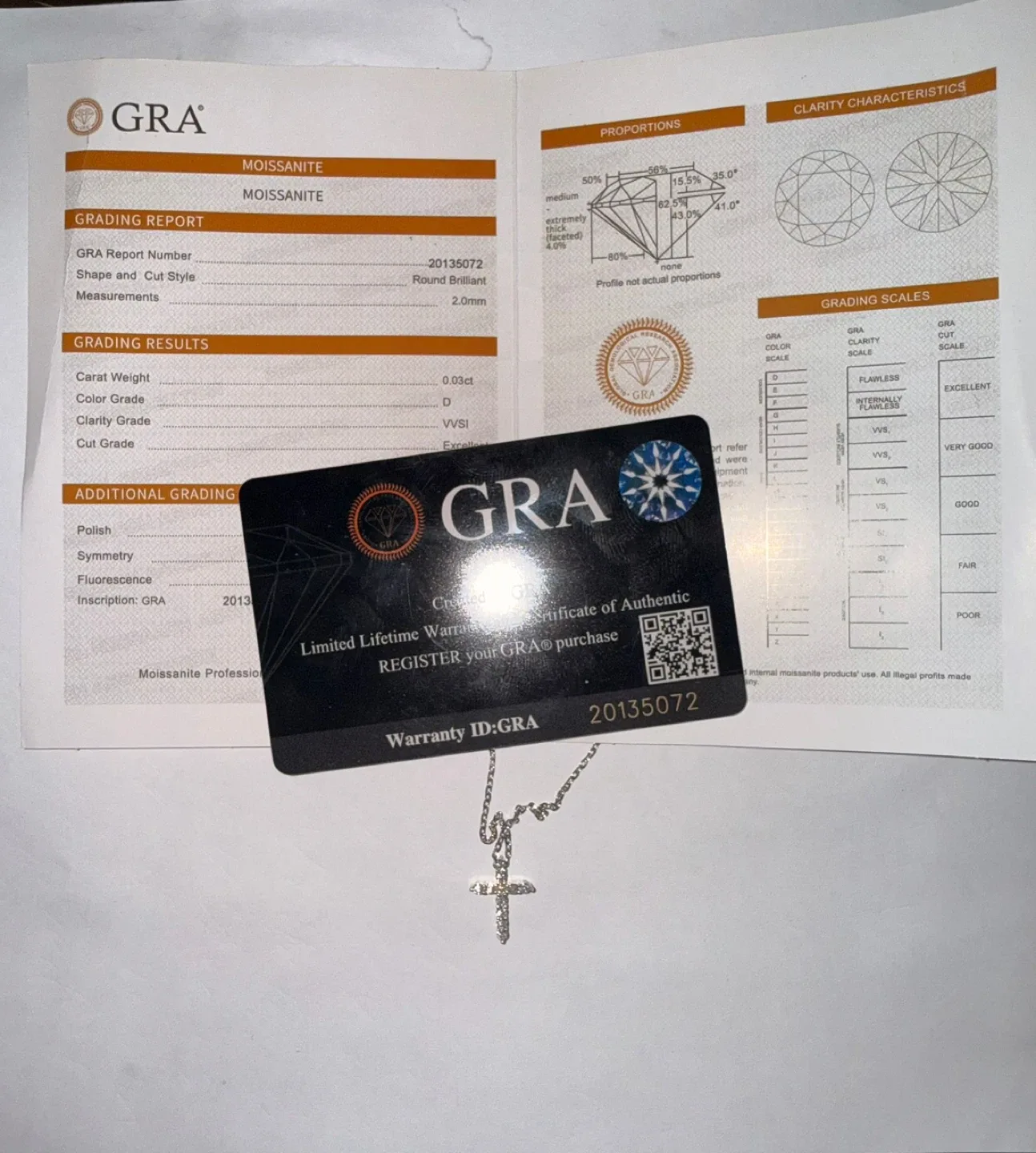 Moissanite Cross Pendant Necklace diamond test available! image indicator(3)