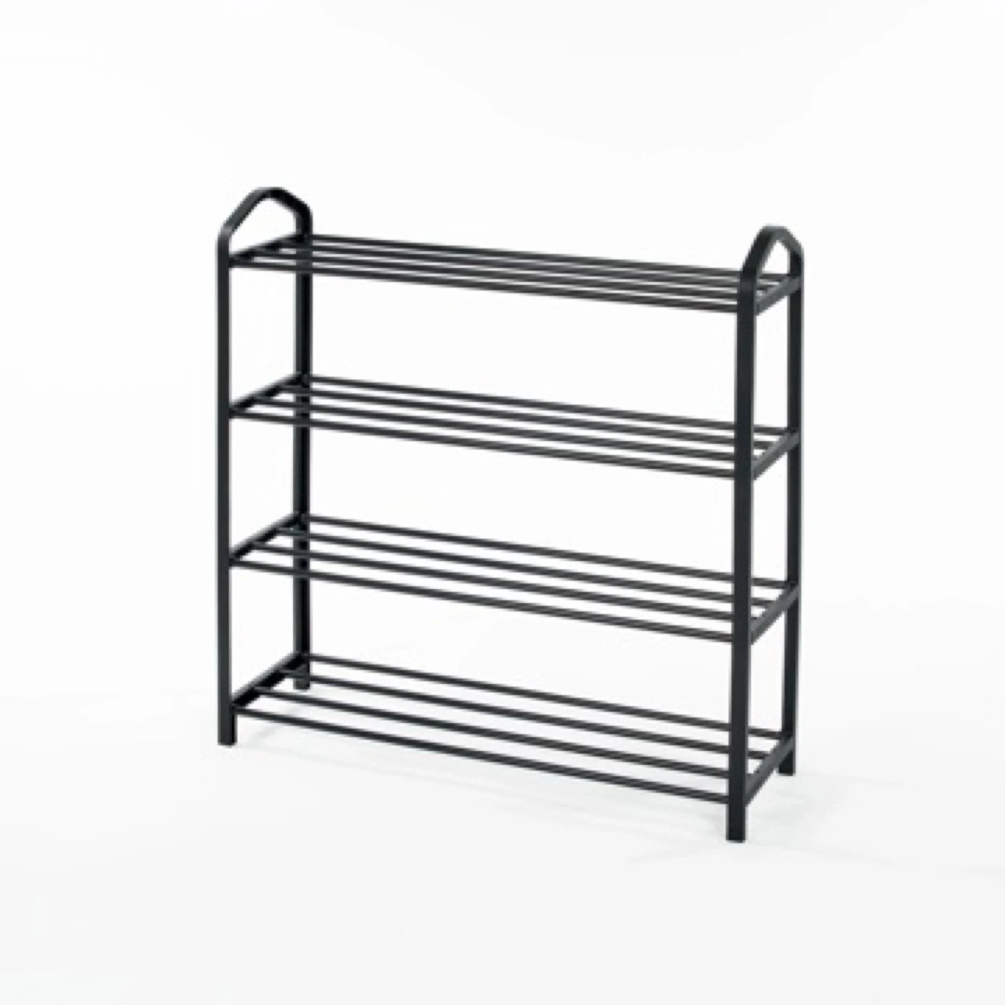 4-Tier Metal Shoe Rack - Black - photo 4