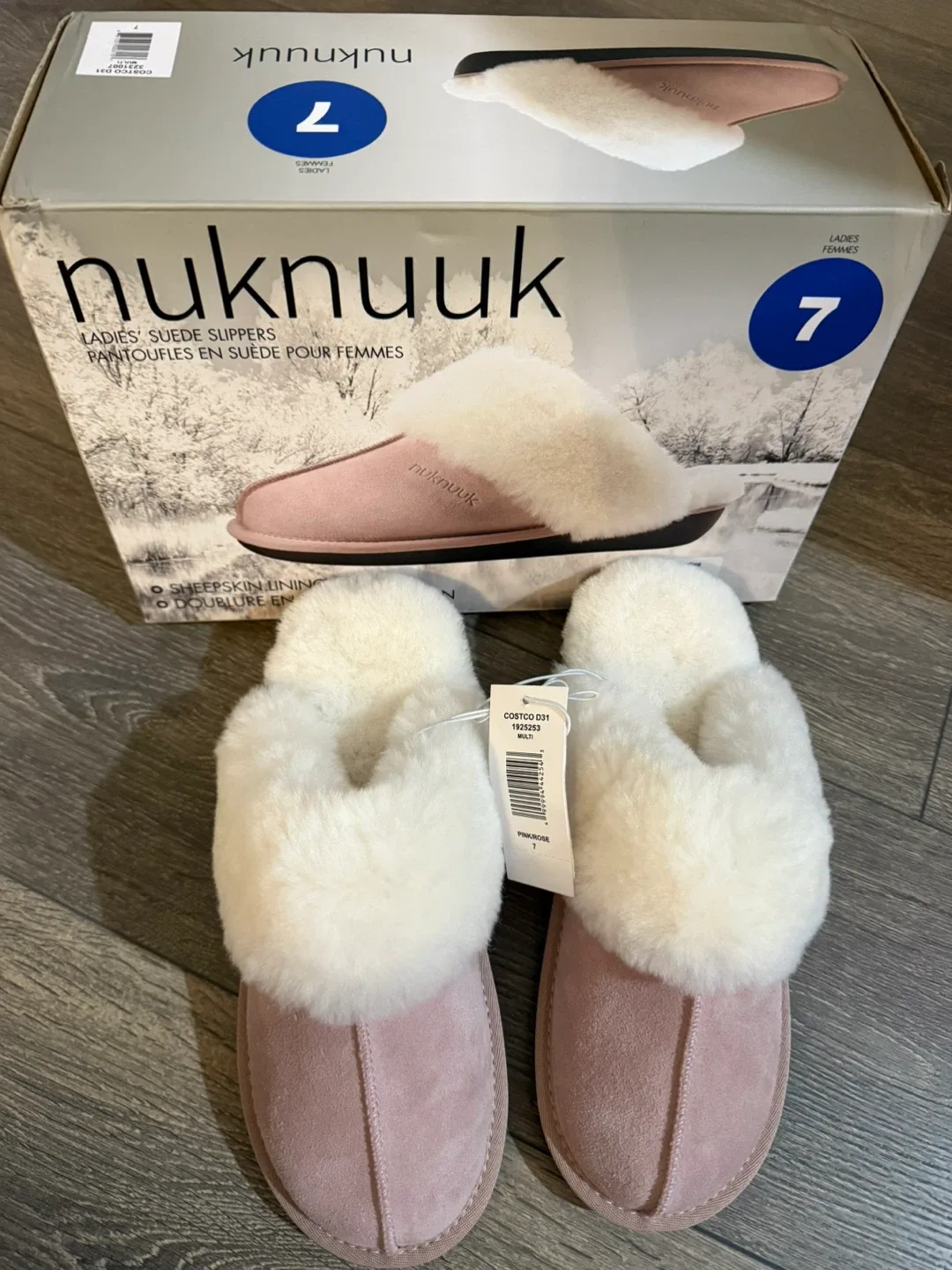 NEW nuknuuk Ladies' Suede Slippers - Size 7 thumbnail
