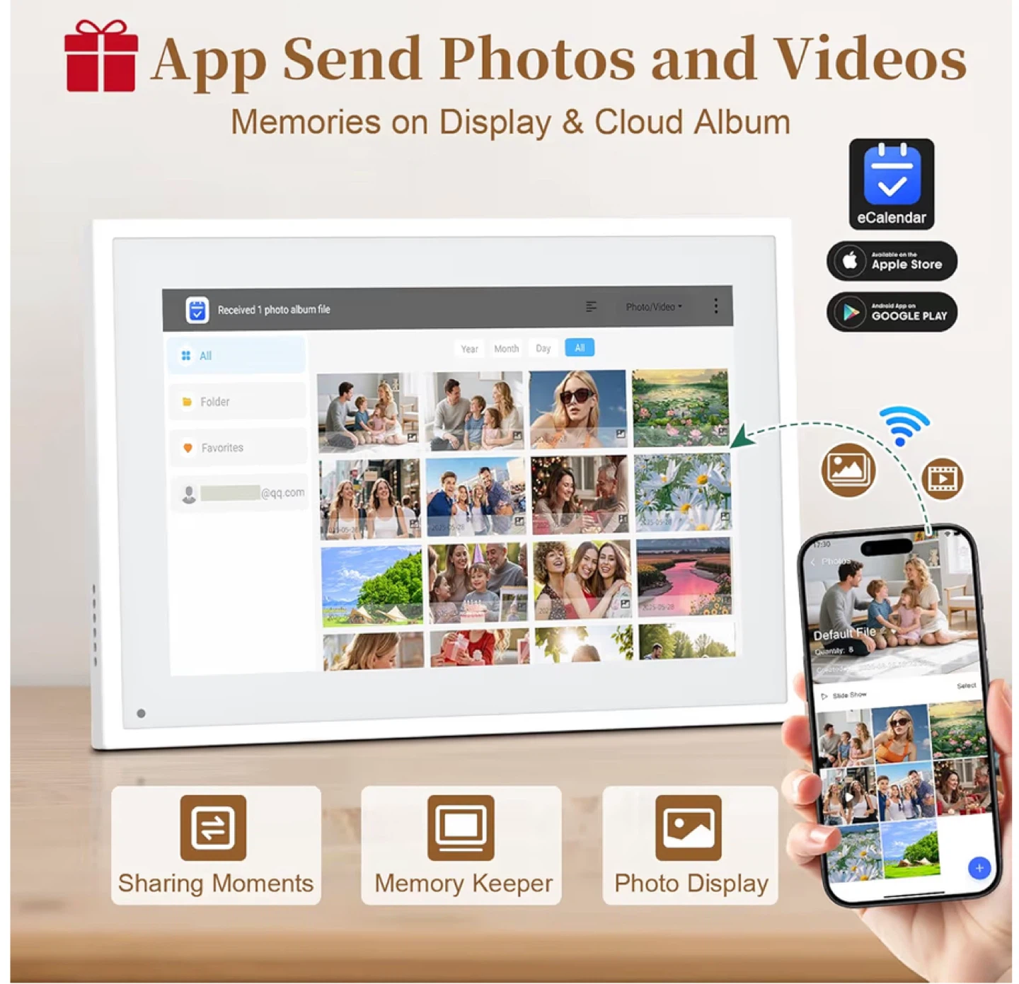 10.1" Smart Digital Calendar - WHITE - photo 3