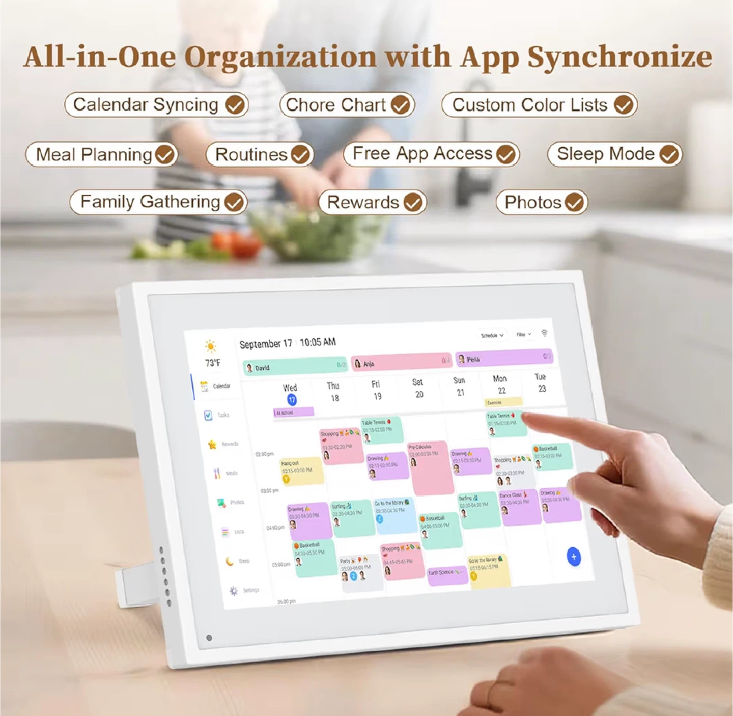 10.1" Smart Digital Calendar - WHITE - photo 2